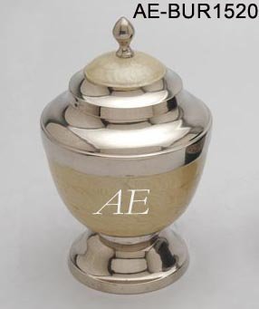 Manufacturers Exporters and Wholesale Suppliers of Nickle Plated Cream Enamel Brass Pet Urn Mumbai, Maharashtra